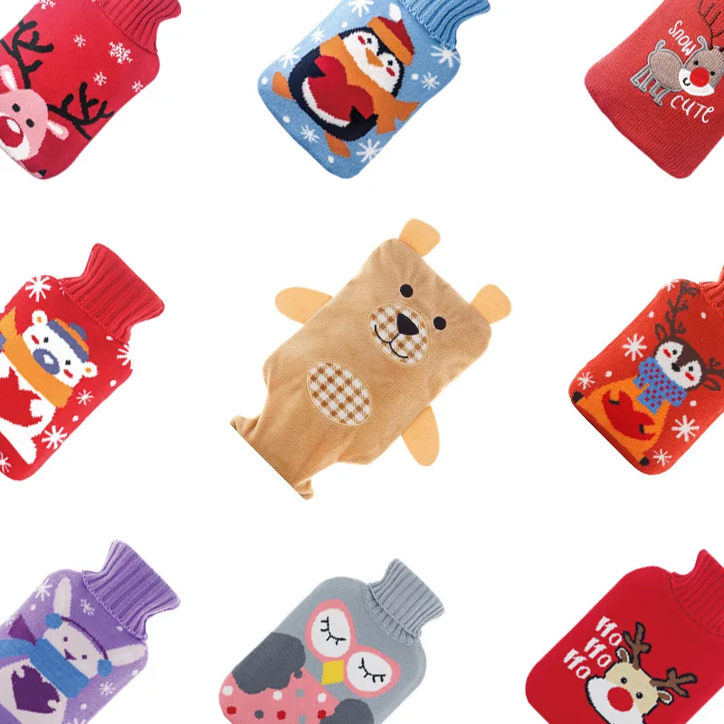 Water Injection Hot Water Bag Rubber Knitted Cartoon Hand Warmer Gift Wholesale Gift Hand Warmer Hot Water Bottle Bag