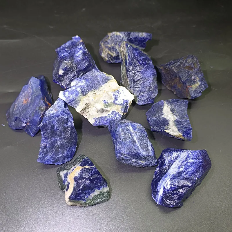 Sodalite  Rough Stones Natural Healing Crystal Mineral Specimen Sodalite  Raw Stones for Collection
