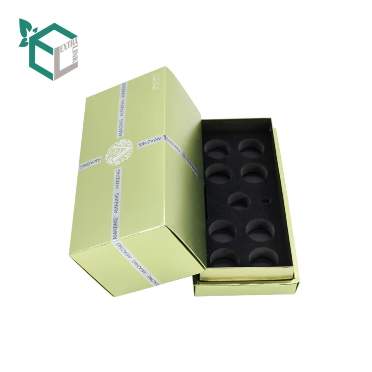 Amazon Packing Box Custom Perfume Glass Skincare Food Beverage Cardboard Sponge Packaging Gift Boxes Silk Screen Test Tube Box