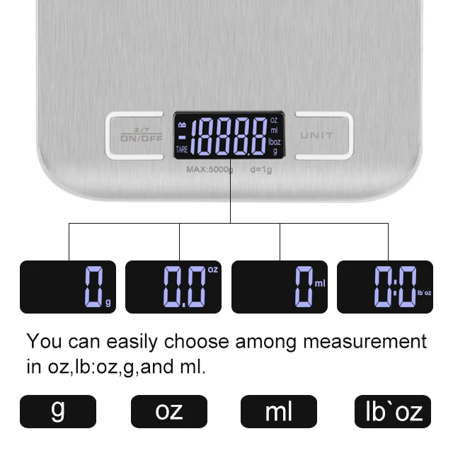 HYD 5kg Digital LCD Electronic Kitchen Cooking Food Weighing Scales