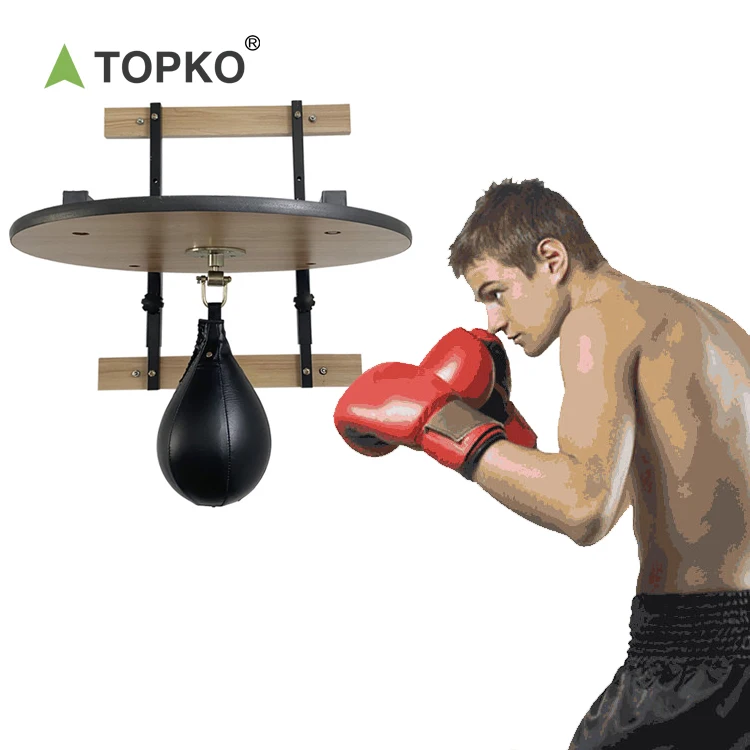 TOPKO heavy thick wood boxing platform adjustable reflex speed ball punching bag boxing speed training ball platforms