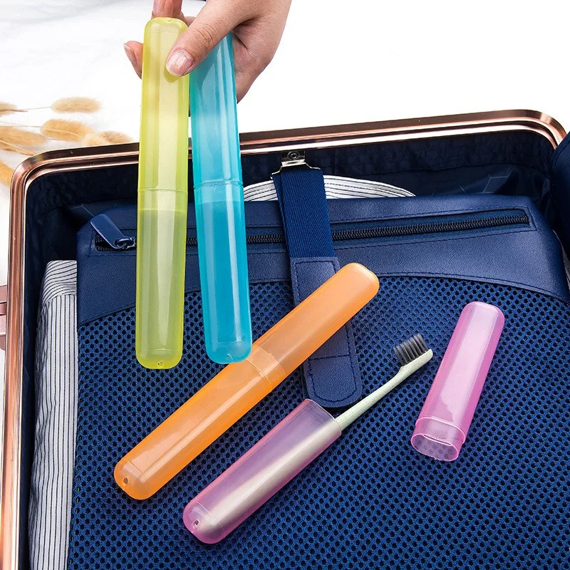 Multifunctional Plastic Toothbrush Case Travel Portable Organizer