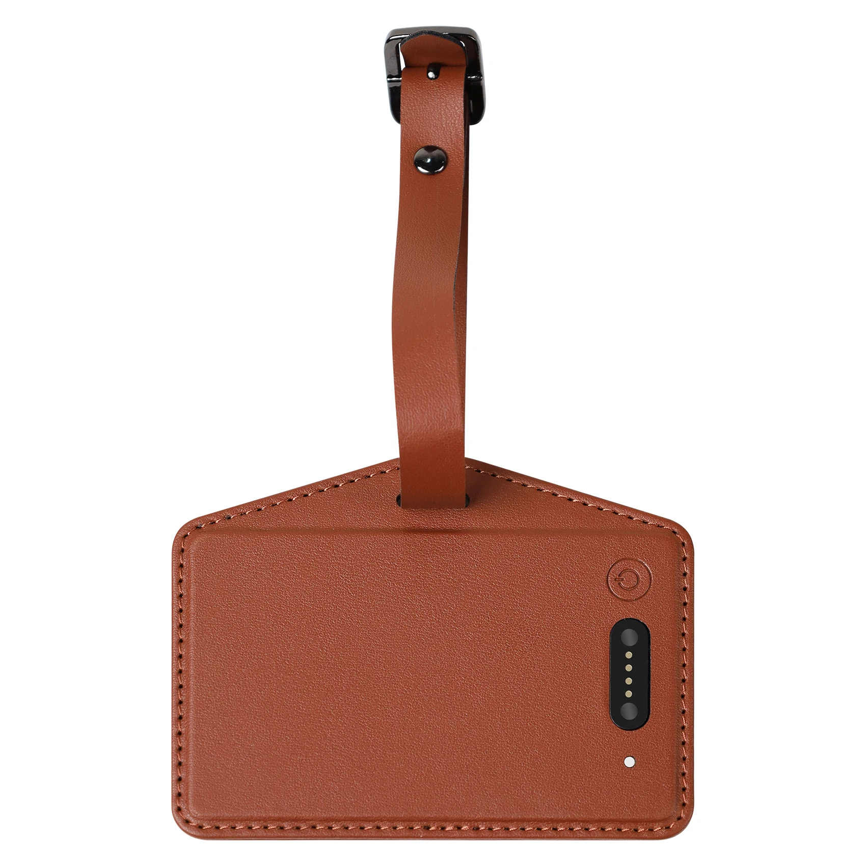 Custom Logo OEM ODM PU leather Tracking Luggage Tag Locator  with find my for Anti Loss Travel Luggage Finder