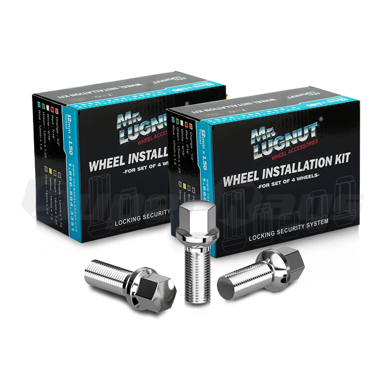 MR LUG NUT B003 Chrome finish Ball Seat SR13,Hex17mm Class10.9, Box Packing Wheel hub Bolt