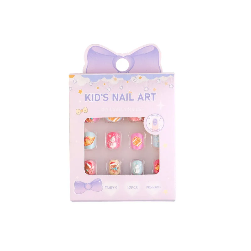 Press On Nails For Children Kids Full Cover Finger for Gel Polish Acrylic