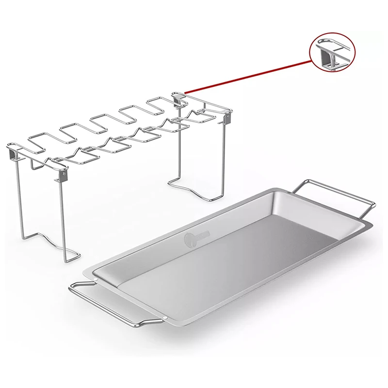 Direct Selling Heat Resistance Provided Bbq Tools Easily Cleaned Customizable Chicken Drumstick Rack