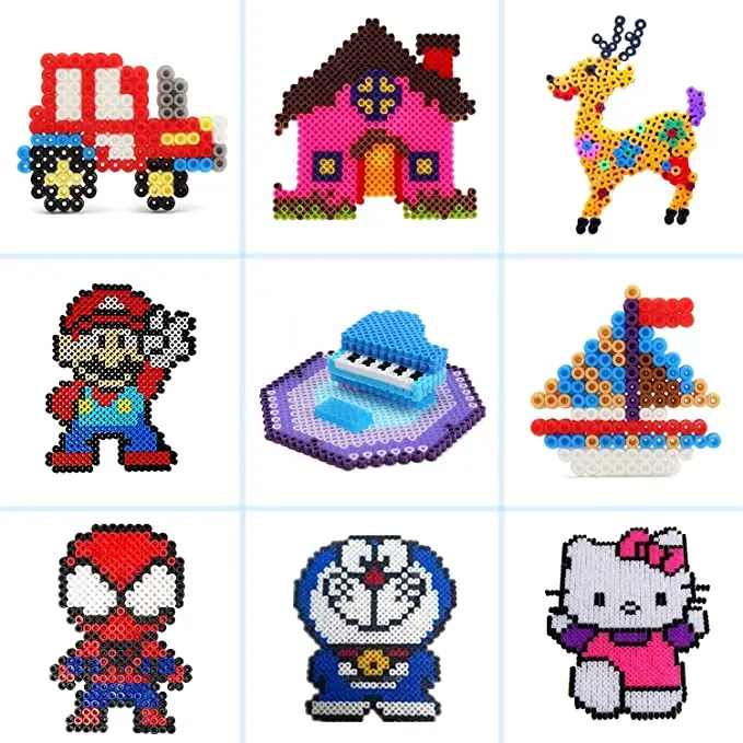 5mm Max 48 Colors Mixed Iron Beads Arts and Crafts Kit Perler Bead Set for Girls Fuse Beads