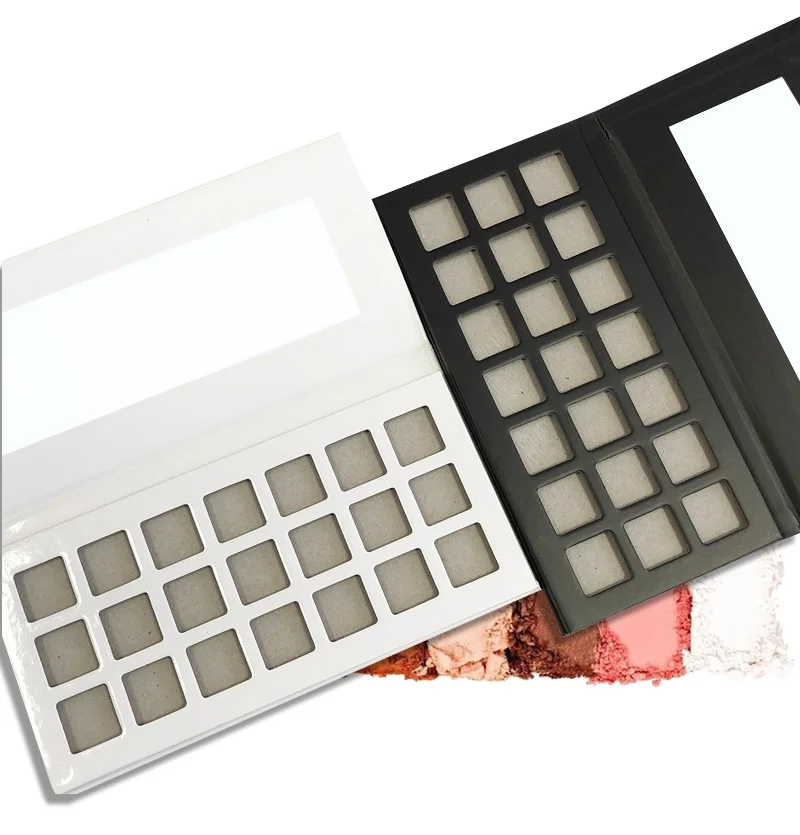 Cosmetic makeup  vegan empty custom eyeshadow palette packaging make your own brand empty eye shadow palette