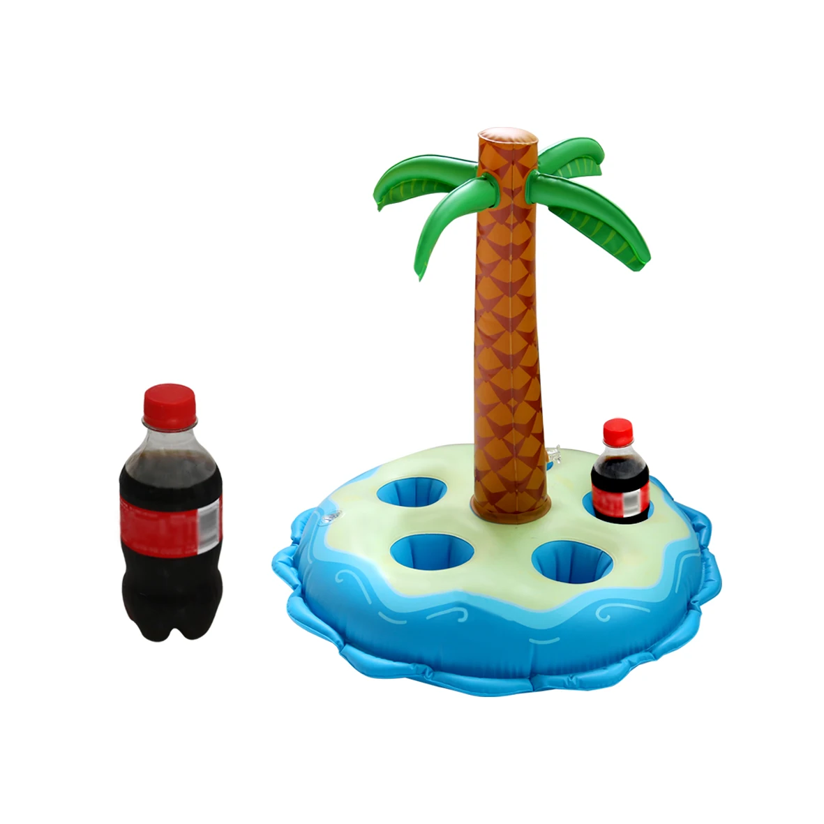hottest inflatable toys 2022 Factory white PVC children Customization play coconut palm Swimming pool inflatable 4 cup holder