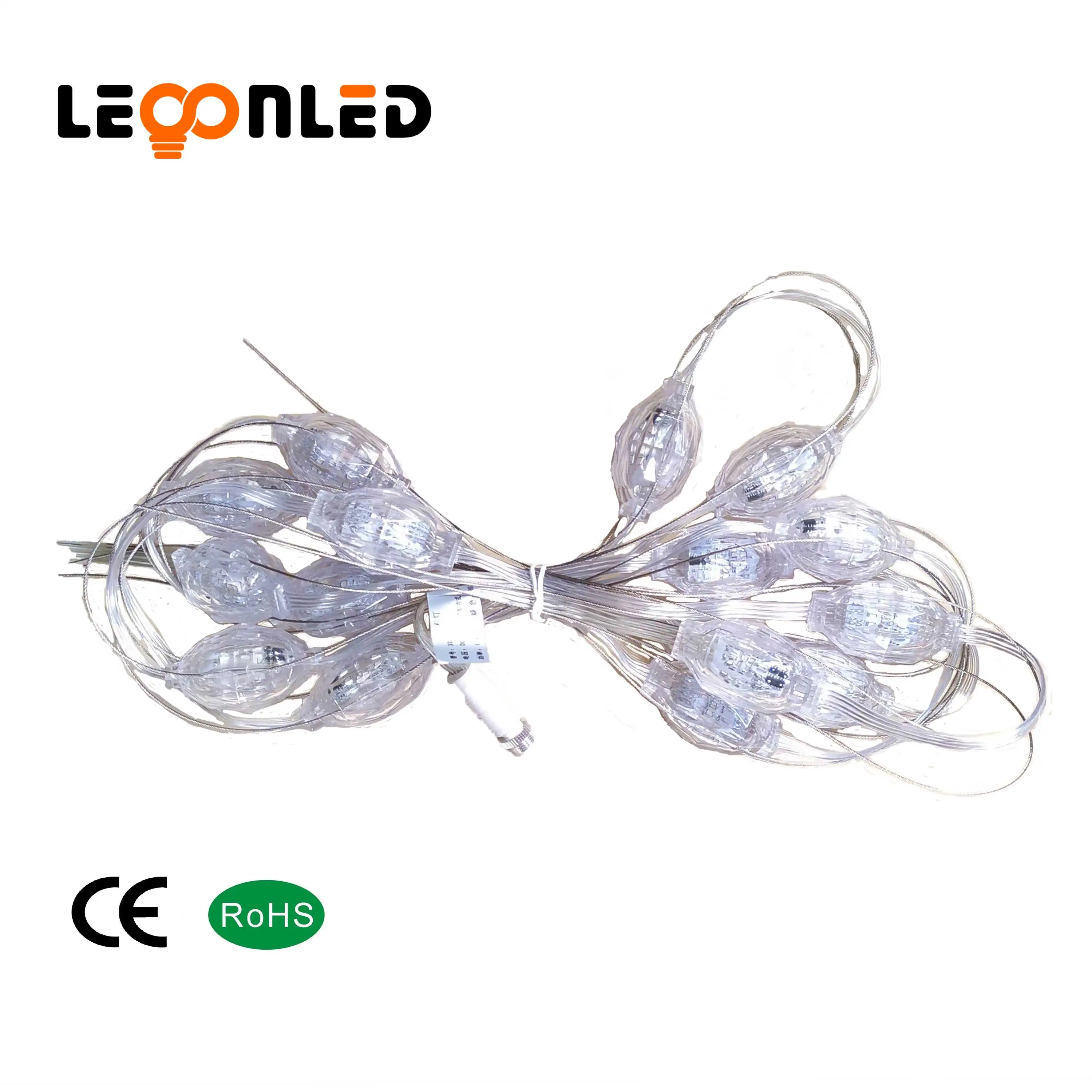 2024 Popular 360Degree Design Full Color LED 3D Pixel Ball Light Strings for Indoor Lighting Decor DMX512