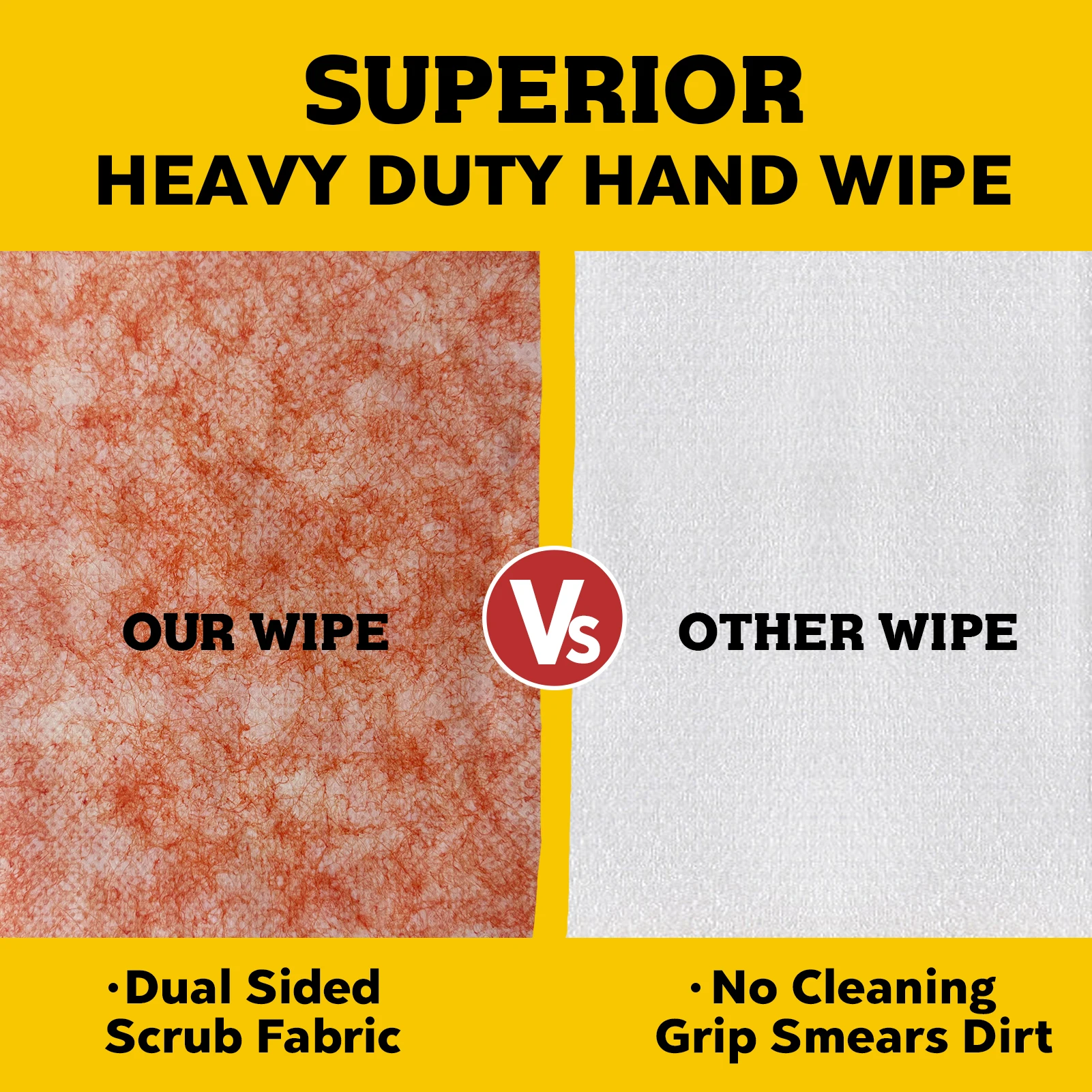 Custom Label Heavy Duty Hand Wipes Individually Wrapped All Purpose Cleaning Supplies for Home, Car, and Workshop