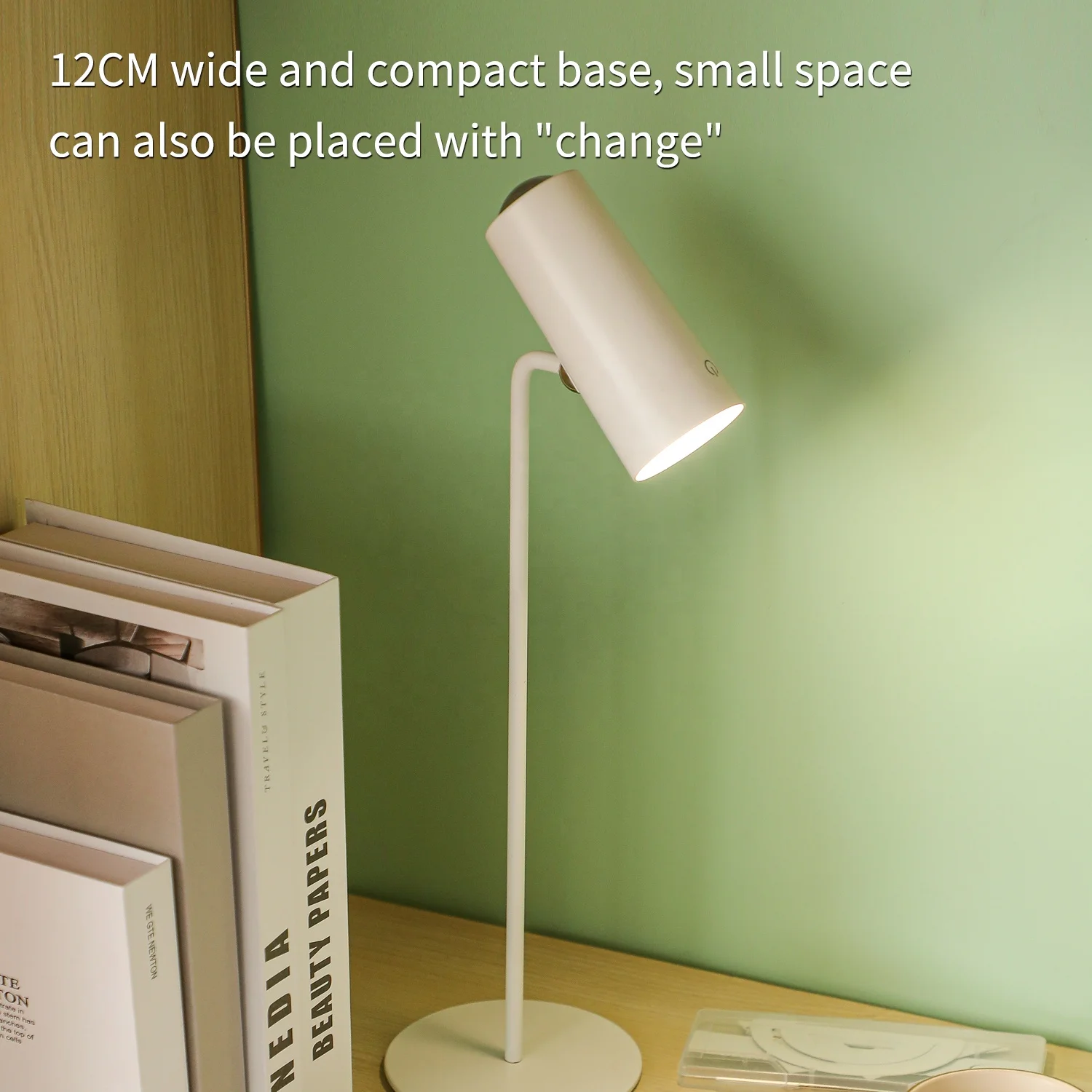 Portable USB Rechargeable Small LED Folding Eye Protection Study Touch Dimming Table Lamp For Bedroom Study