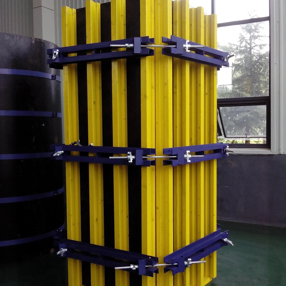 Adjustable concrete column formwork for concrete pouring