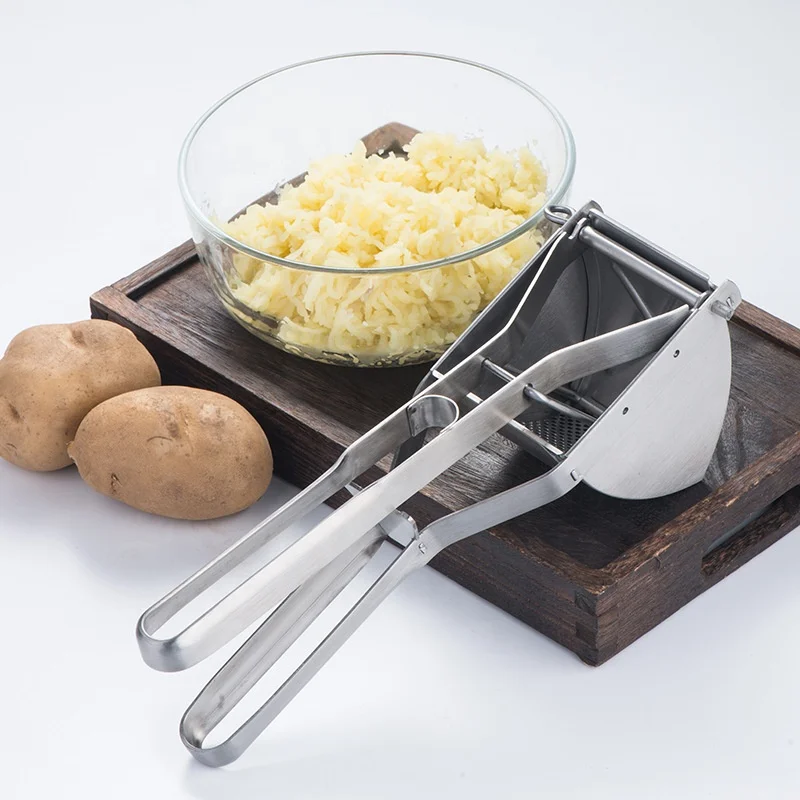 Food Grade Potato Ricer Potato Masher Stainless Steel Potato Press, Garlic press