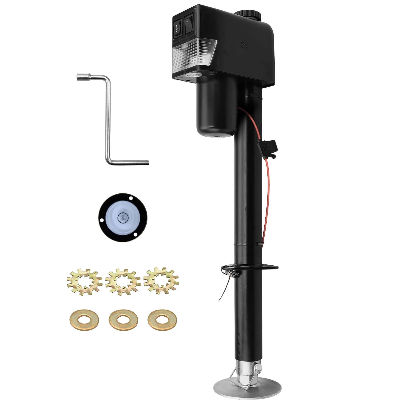 3500 lb. Electric Trailer Jack with Drop Leg Power Tongue Jack Heavy Duty Electric Trailer Jack with Drop Leg