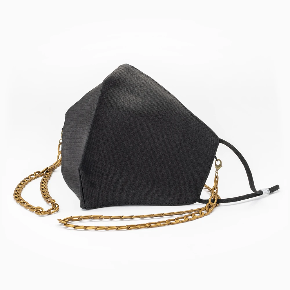 
Elegant Black Reusable Washable Silk Facemask 2020 Hotsale Autumn Winter 