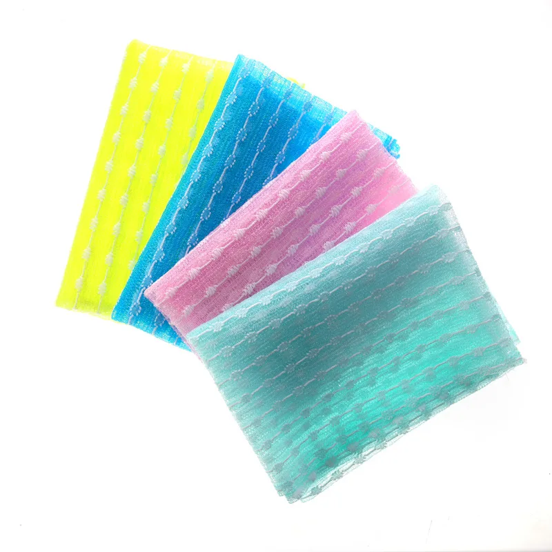 Long Rubbing Washcloth Bath Brush for Back Towels Remove Body Dirt Scrub Shower Sponge for Body Bathroom Accessories Nylon Towel