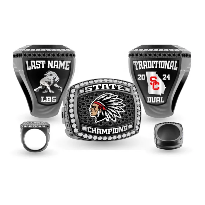 High Quality Fantasy Baseball Championship Rings Trophy Custom National Champion Ring