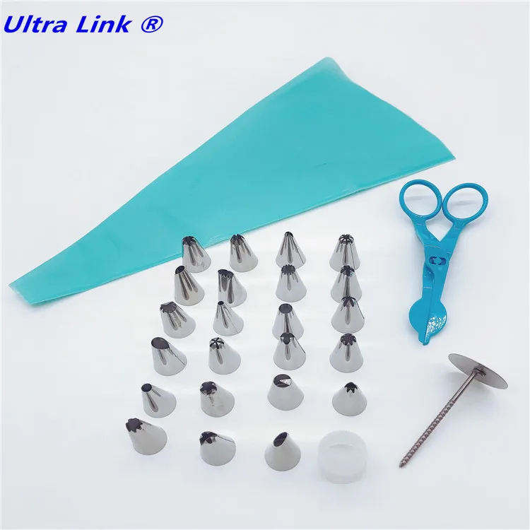 Christmas Monopoly New Cake Decoration Nozzle Baking Tool Set with Flower mounting nail