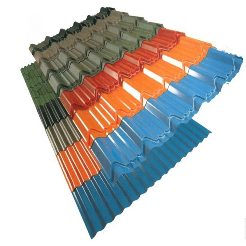 0.5mm thickness Factory Supply Quality PPGI Prefab House RAL Color coated Zinc Galvanized Corrugated Steel sheets roofing tile