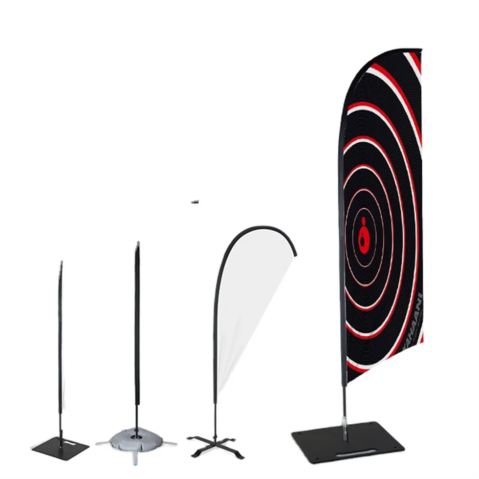 National Advertising Stand Flag With Pole Custom Logo Printing Small Size Mini Car Window Teardrop Banner For Display