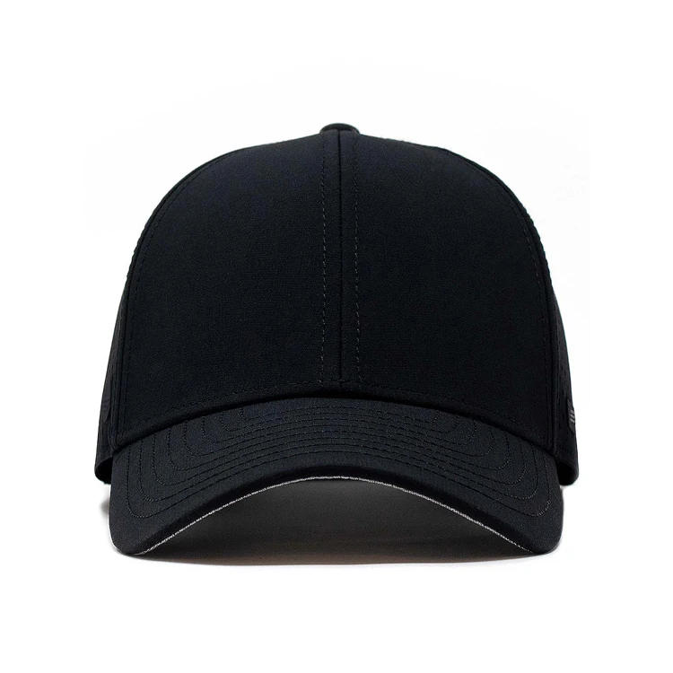 Custom Rubber Patch Logo Sport Baseball Cap Water Resistant Laser Cut Hole Perforated Hat