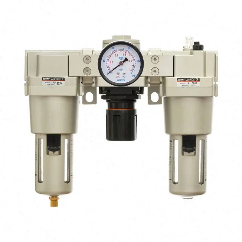 XMC AC5000-10 pneumatic compressed lubricated air line filter regulator 3 in 1 FRL unit