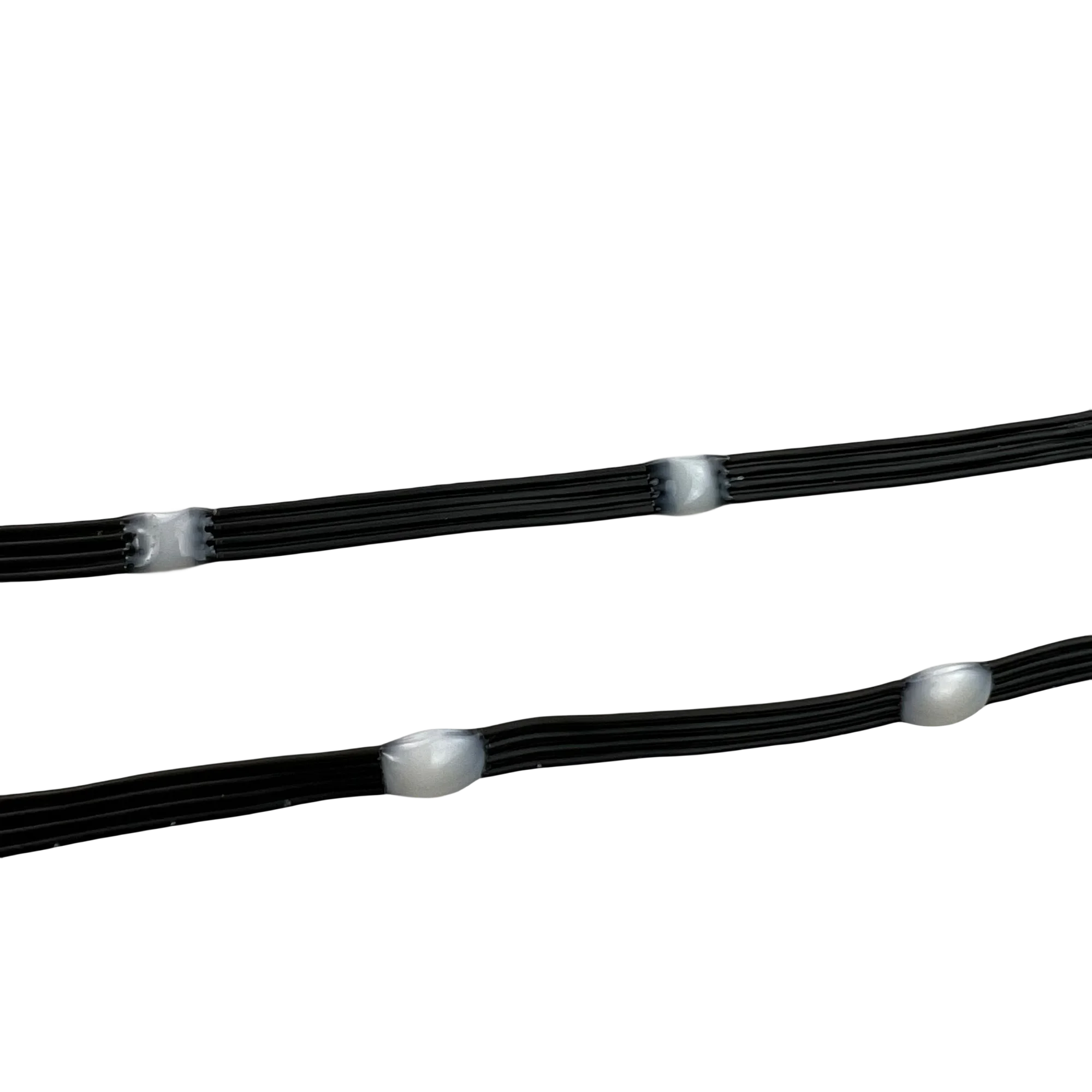 DC12V 1000 LEDs 2.5cm/5cm Pitch With Data Return Wire 4Pin WS2812B LED Seed String Light RGB IC Addressable IP67 Black Wire