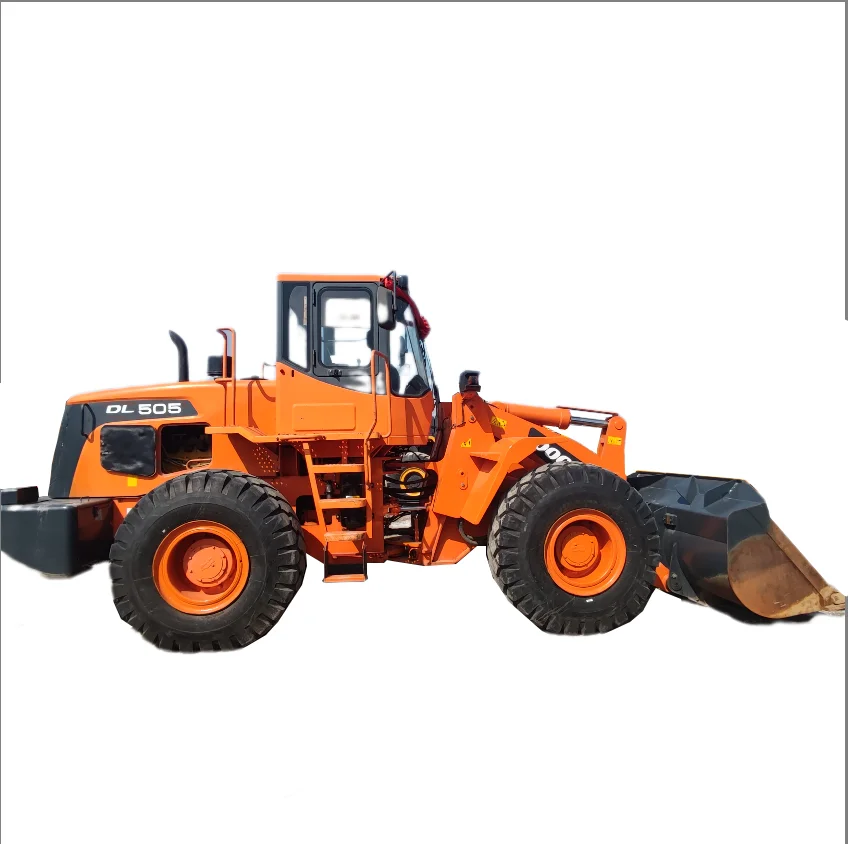 Строительная техника 17ton DL505 колесные погрузчики распродажа хорошее состояние все оригинальные экскаваторы-погрузчики 5-тонная номинальная нагрузка