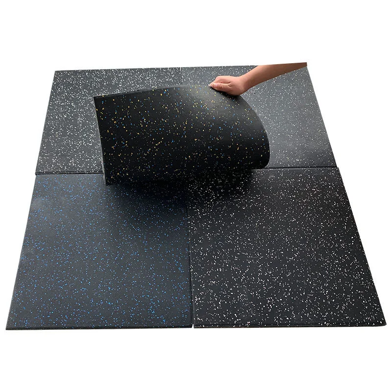 Elastic Weight Lifting Gym Rubber Flooring Tiles Gym Rubber Floor Mat With EPDM Granules