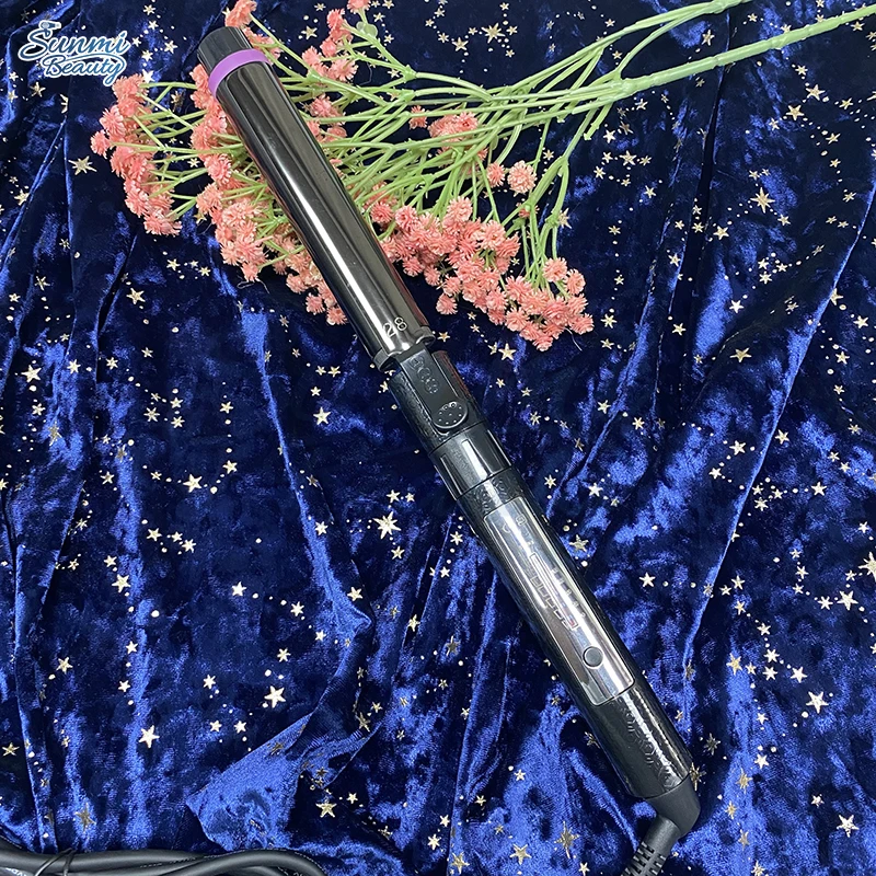 Professional Hair Curler Titanium 1 Inch Barrel Curling Wand Curling Iron Rotating Curling Iron