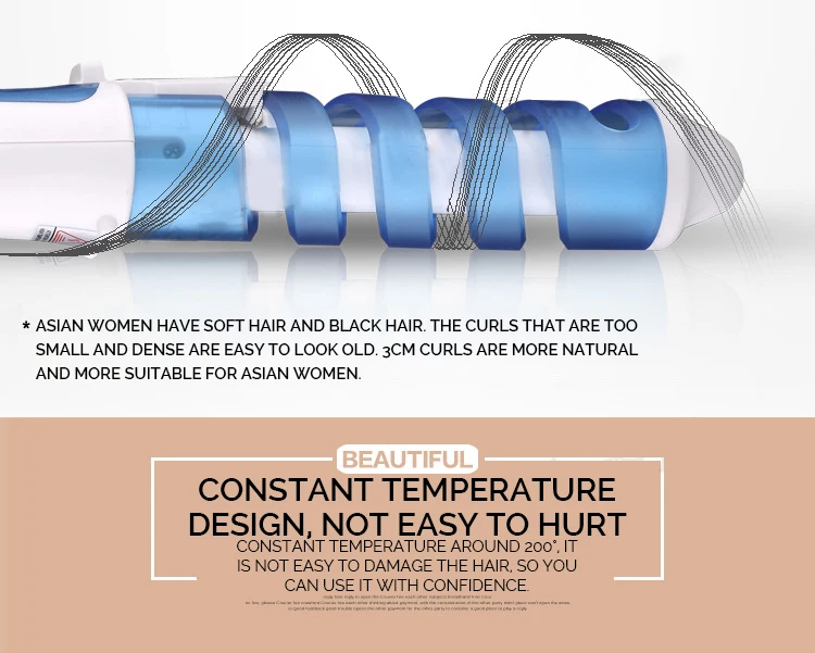 Hair Curling Curler  Easy Use Curling Iron Rollers Professional Automatic Hair Curler