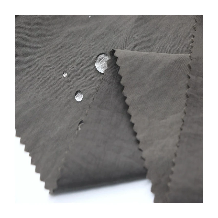 Taslon Fabric Taslan Fabric Waterproof Crepe Breathable 70D Nylon Jacket Garment Woven Plain PU Coating Grade 4 Customized Color