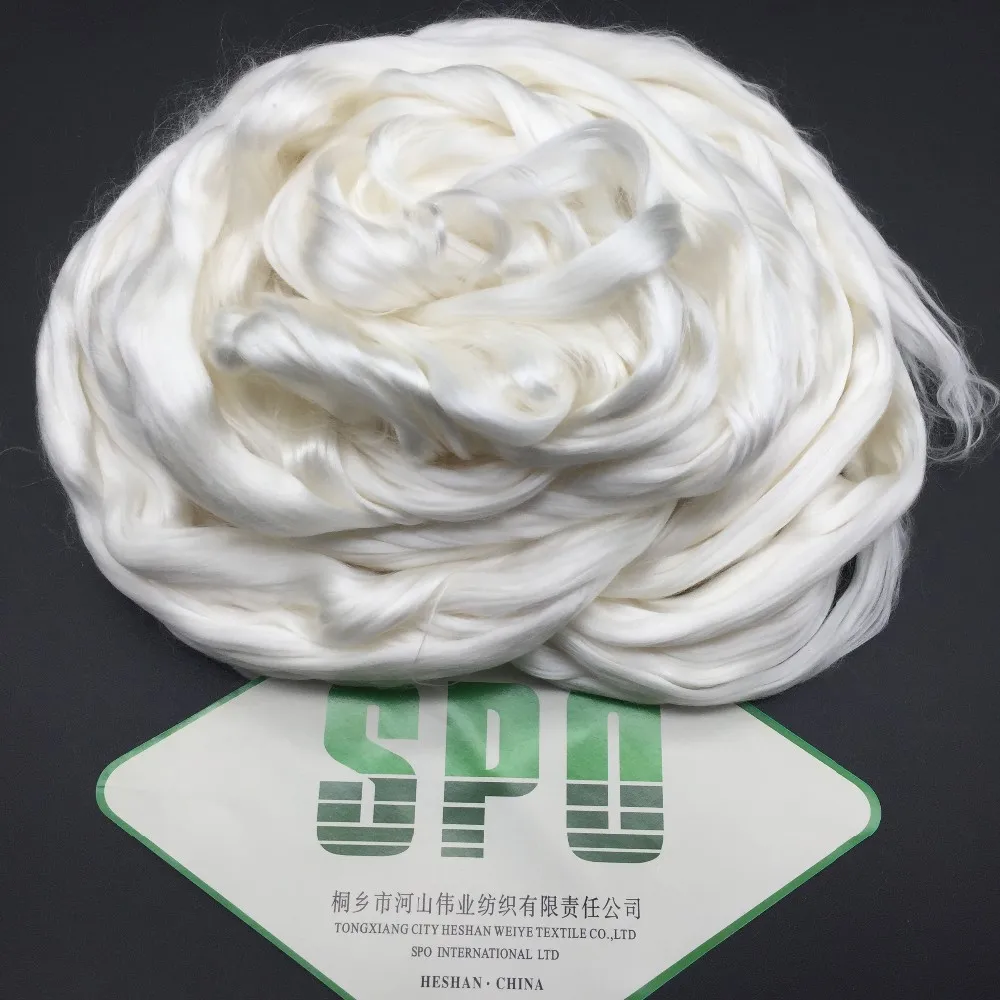 100% Silk Material and Dress Use Mulberry Silk Sliver Roving