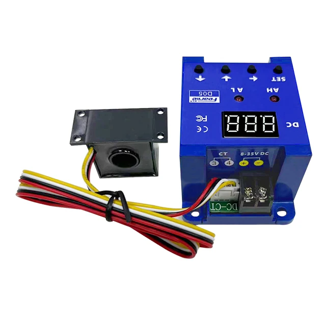 DC current measured and monitored relay alarm output adjustable dc current sensing switch