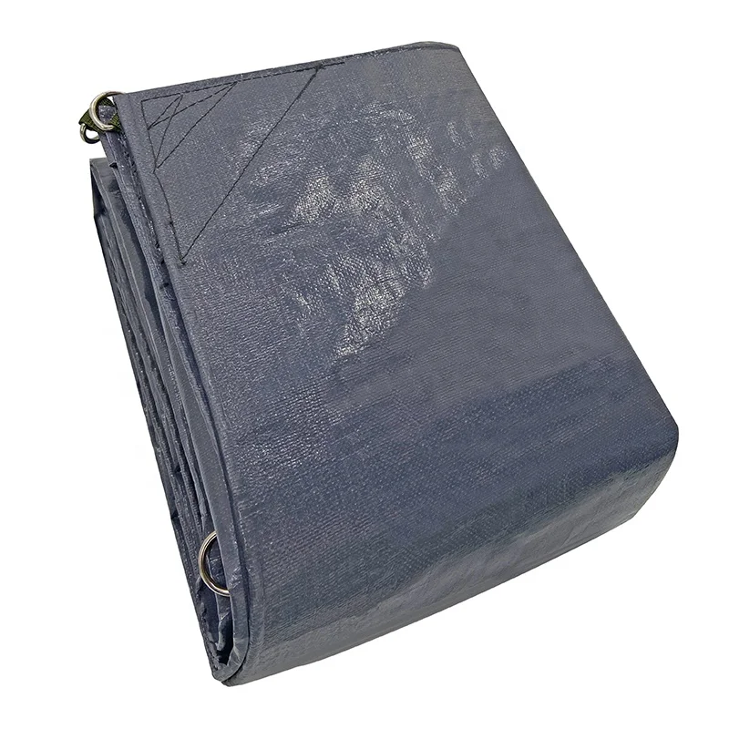 Grey Poly Tarps 7x7 плетеное прочное строительное полиэтиленовое покрытие брезент
