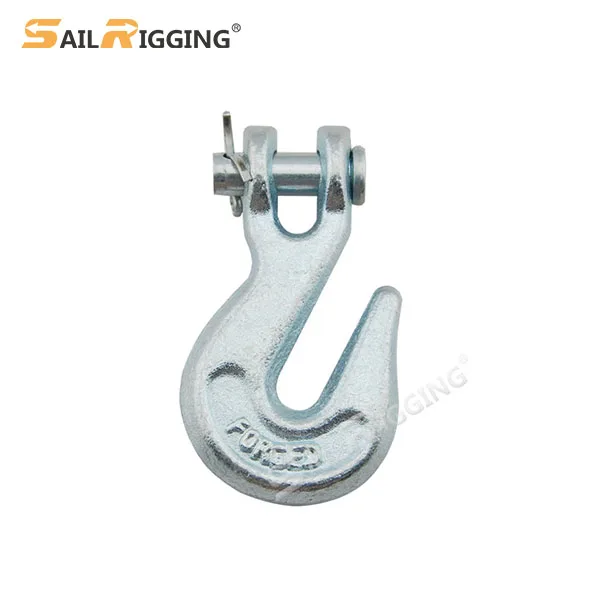 Drop Forged G43 US Type Clevis Grab Hook Galvanized Safety Chain Hook 1/4 3/8 Clevis Grab Hook