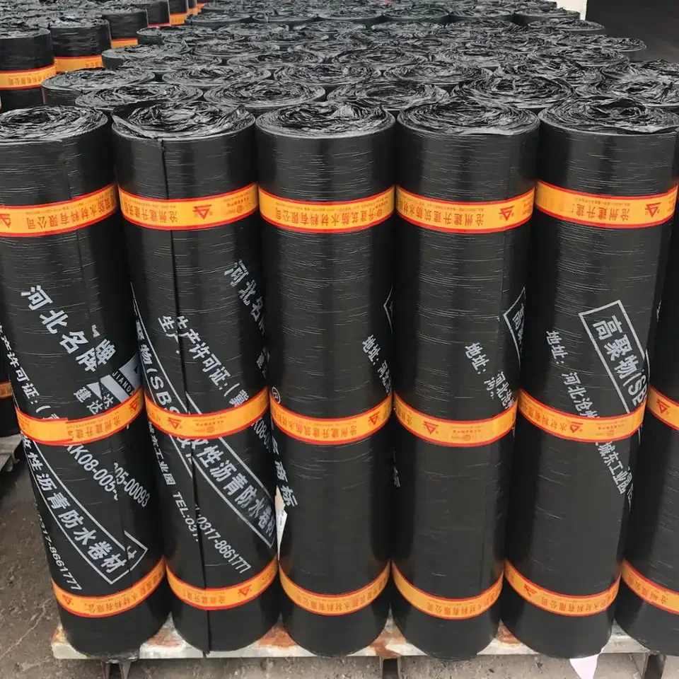 roof waterproof membrane Sample polyester base Torch-on 4mm SBS modified bituminous waterproof membrane with PE