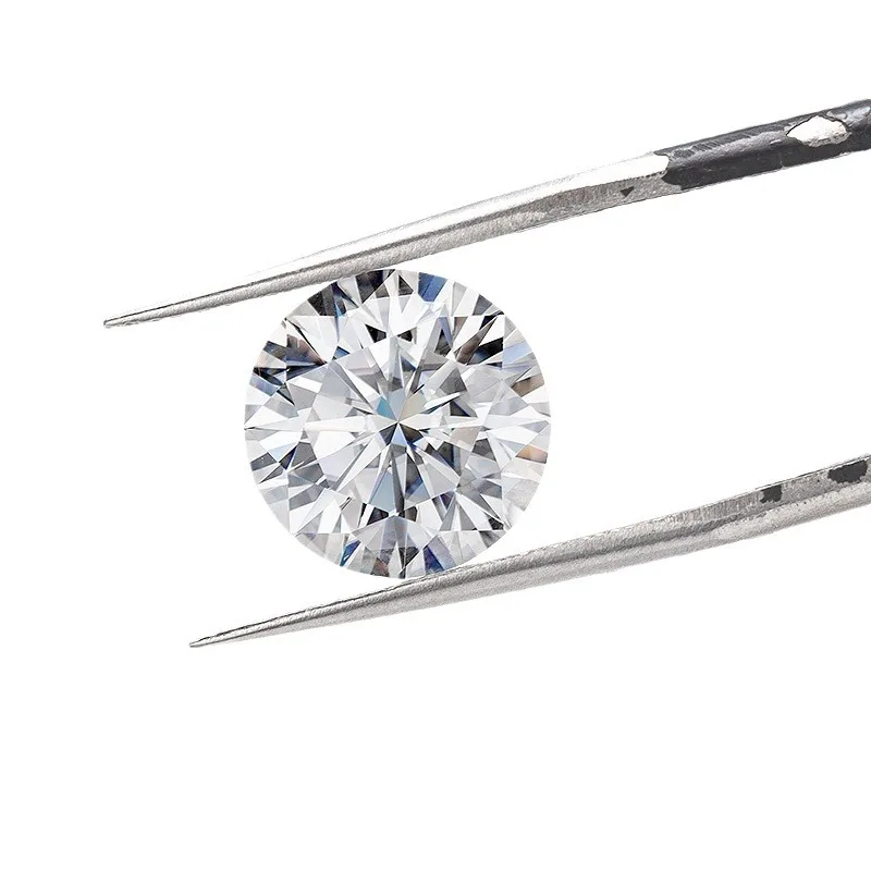 Loose Moissanite 1Carat D Color 6.5mm Diameter VVS1 Clear Excellent Cut 6A Quality White GRA certificate DIY Jewelry