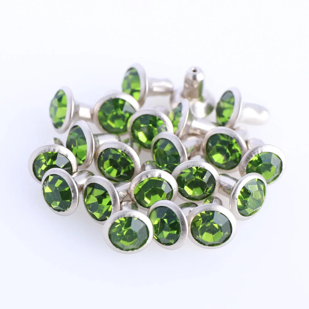 QIYI Glass Rhinestone Rivets Studs Spikes Brass Strass Decoration Horse Bridle Glass Stones For Leather Clothes Shoes