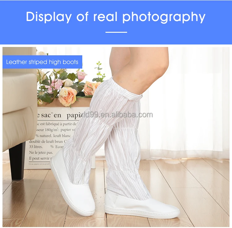 Good Quality ESD Safety Cleanroom Shoes Anti Static Shoes esd long work pvc pu autoclavable boots