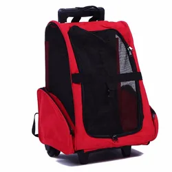 Foldable Luggage Bag Backpack Pet Trolley Bag Carrier With Wheels Dog Air Travel Bag