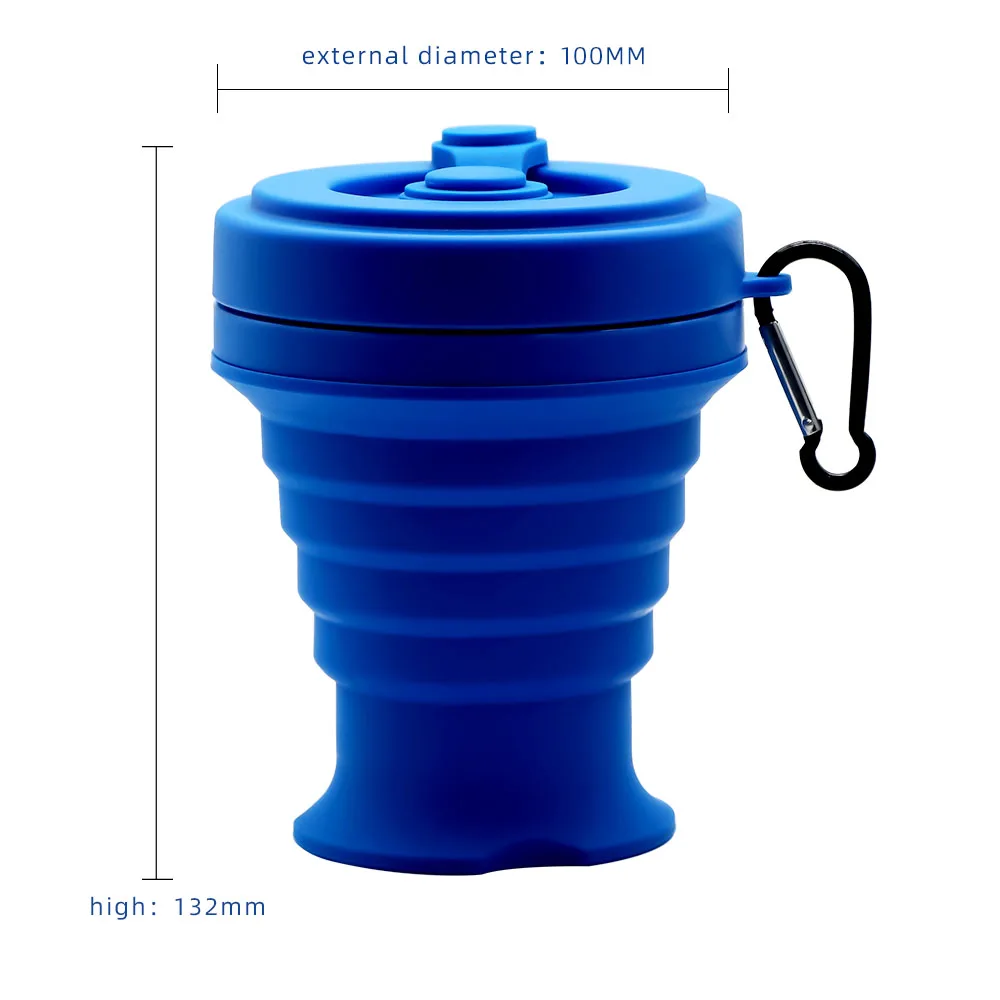 New Product 400ML Wholesale Reusable Silicone Water Mug Outdoor Travel Collapsible Coffee Cup Eco-friendly and Durable Milk Cups