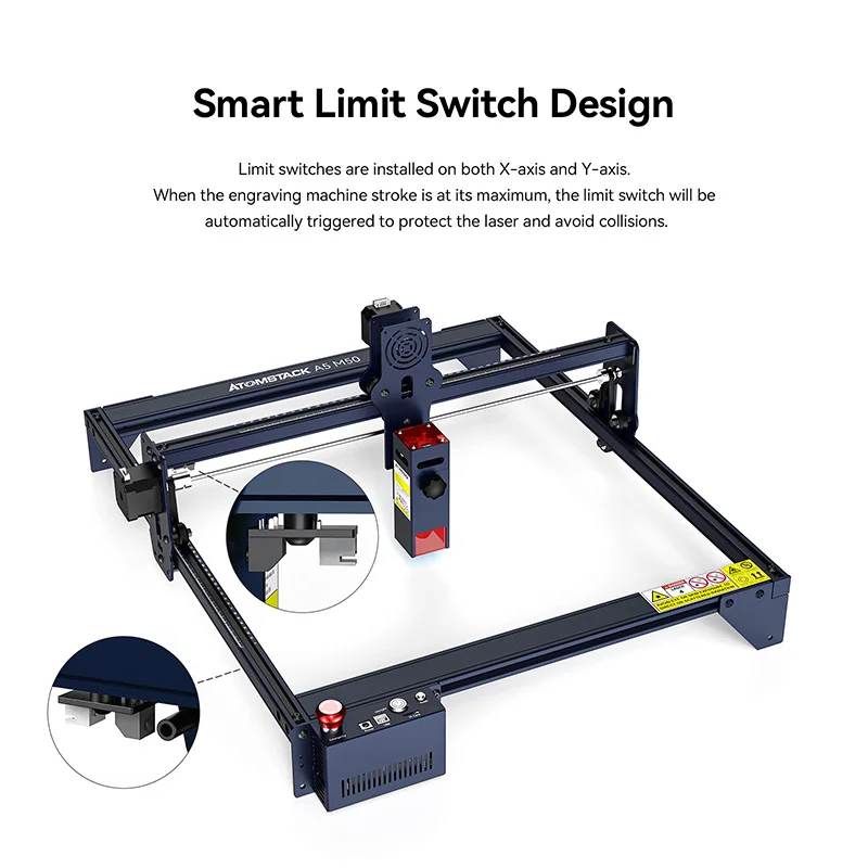 Atomstack A5 M50 CNC Laser Cutting and Engraving Machines Portable Laser Cutting Machine Metal Small Laser Engraving
