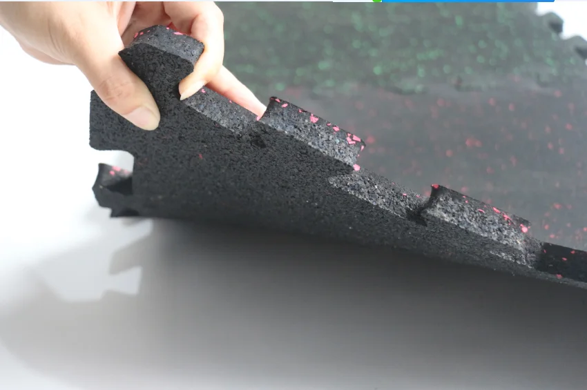 
visible interlock gym rubber floor roll noise absorbing rubber mat flooring 