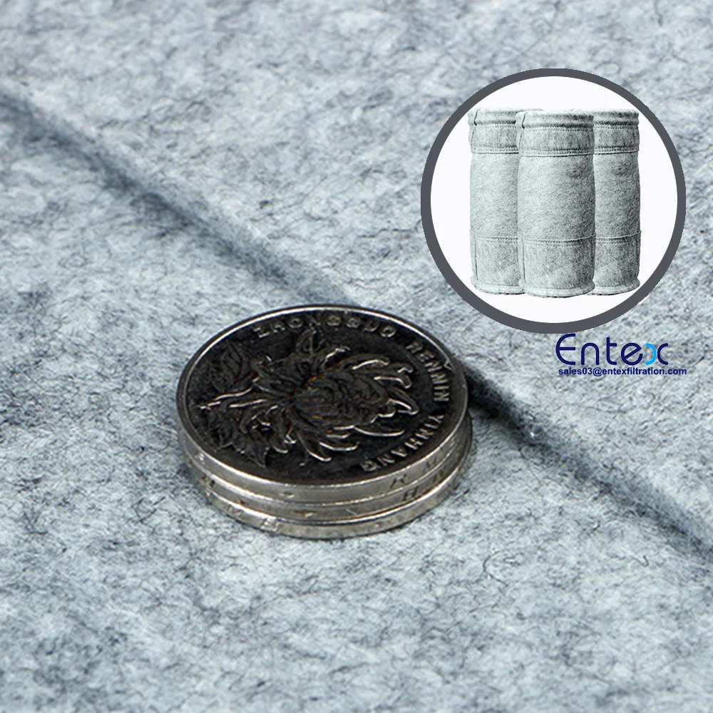 blended multi filament carbon anti static non woven industrial dust filtration needle felt fabric cloth for collector dust bag