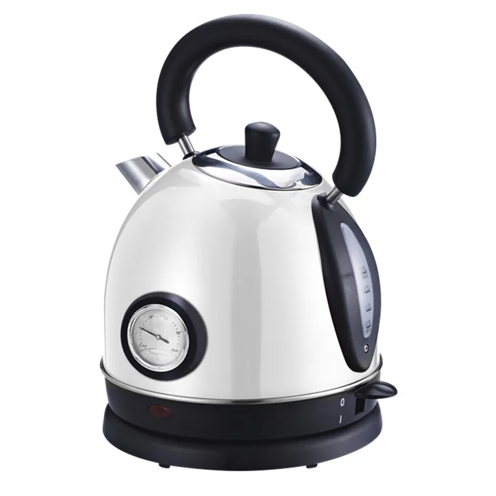 Kitchen Appliances 1.7 Liter Stainless steel Double Wall Electric tea Kettle  With analog thermometer Water Boiler
