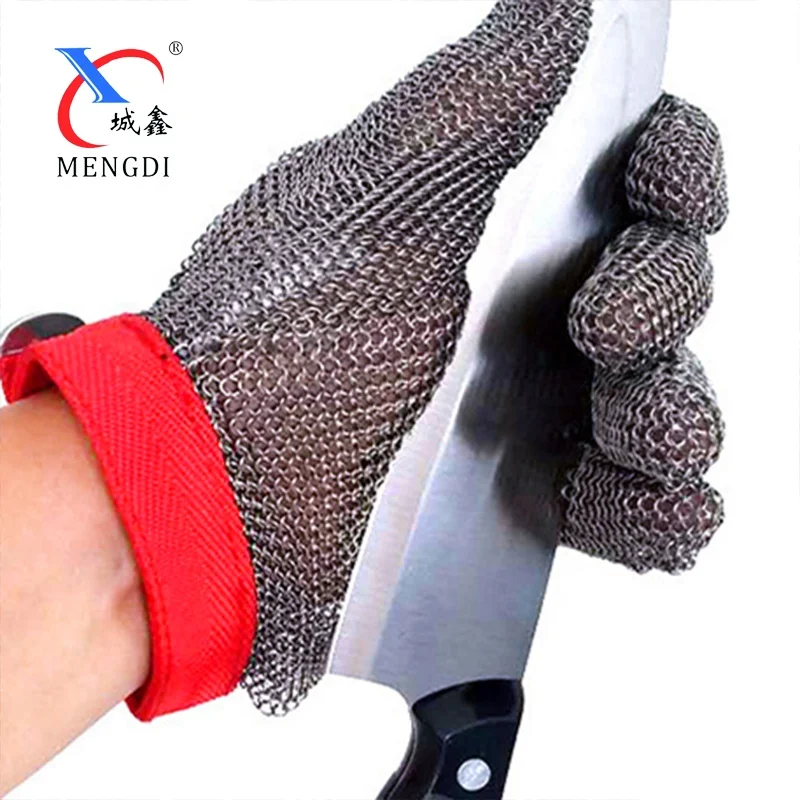 wholesales anti-cutting cut resistant metal Wire mesh Gloves Kitchen, Level 5 Protection Cut Resistant Gloves Chain Gloves