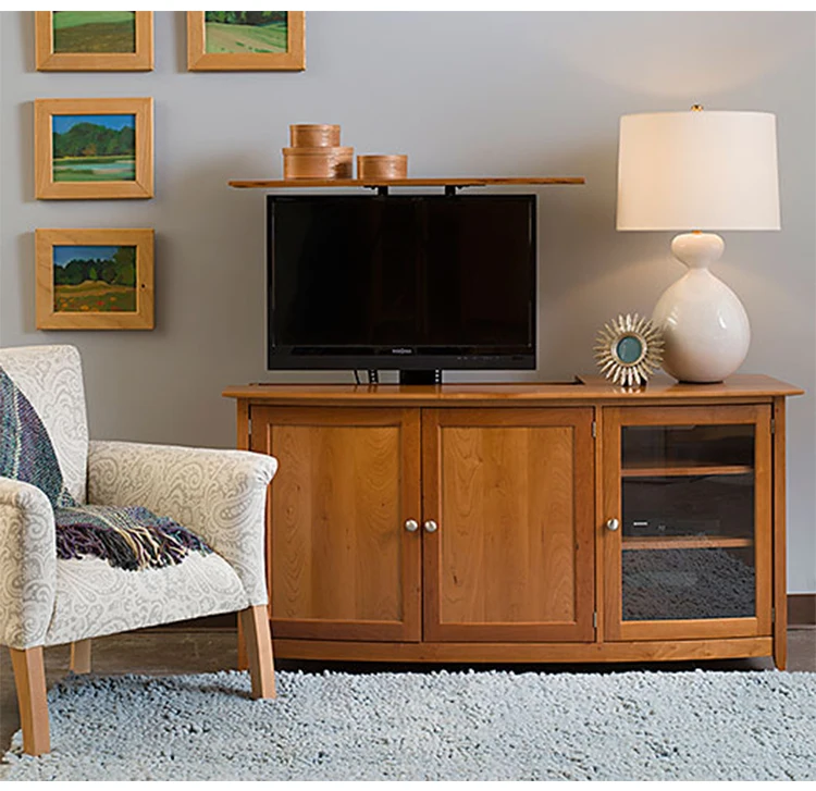 Factory 32-70 Inch Height Adjustable TV Monitor Floor Stand Mechanism Drop Down Hidden Cabinet LED TV Lift