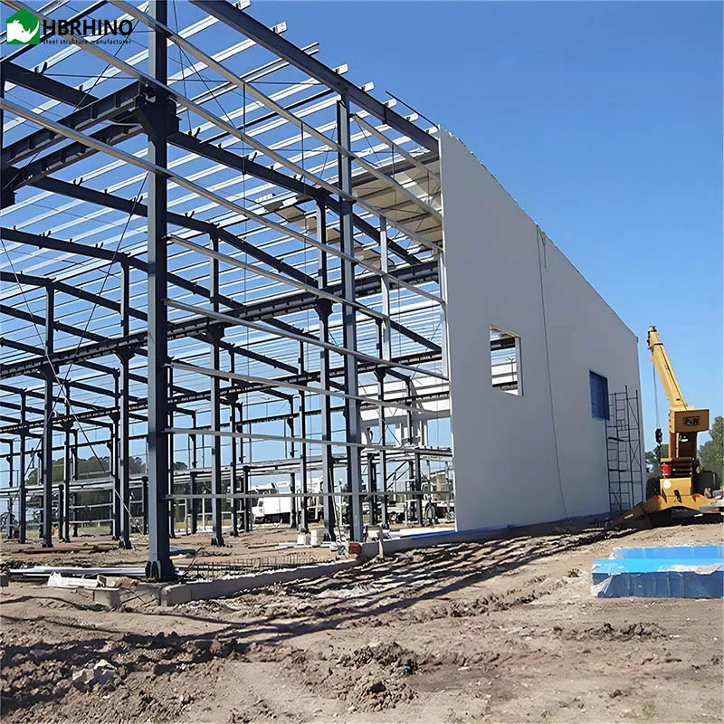 (EPS/PU/XPS/rock wool+) Sandwich Wall Panel Prefabricated Steel Structure Warehouse Prefabricated Warehouse Building